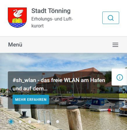 Bild einer Bekanntmachung über freies WLAN in Tönning
