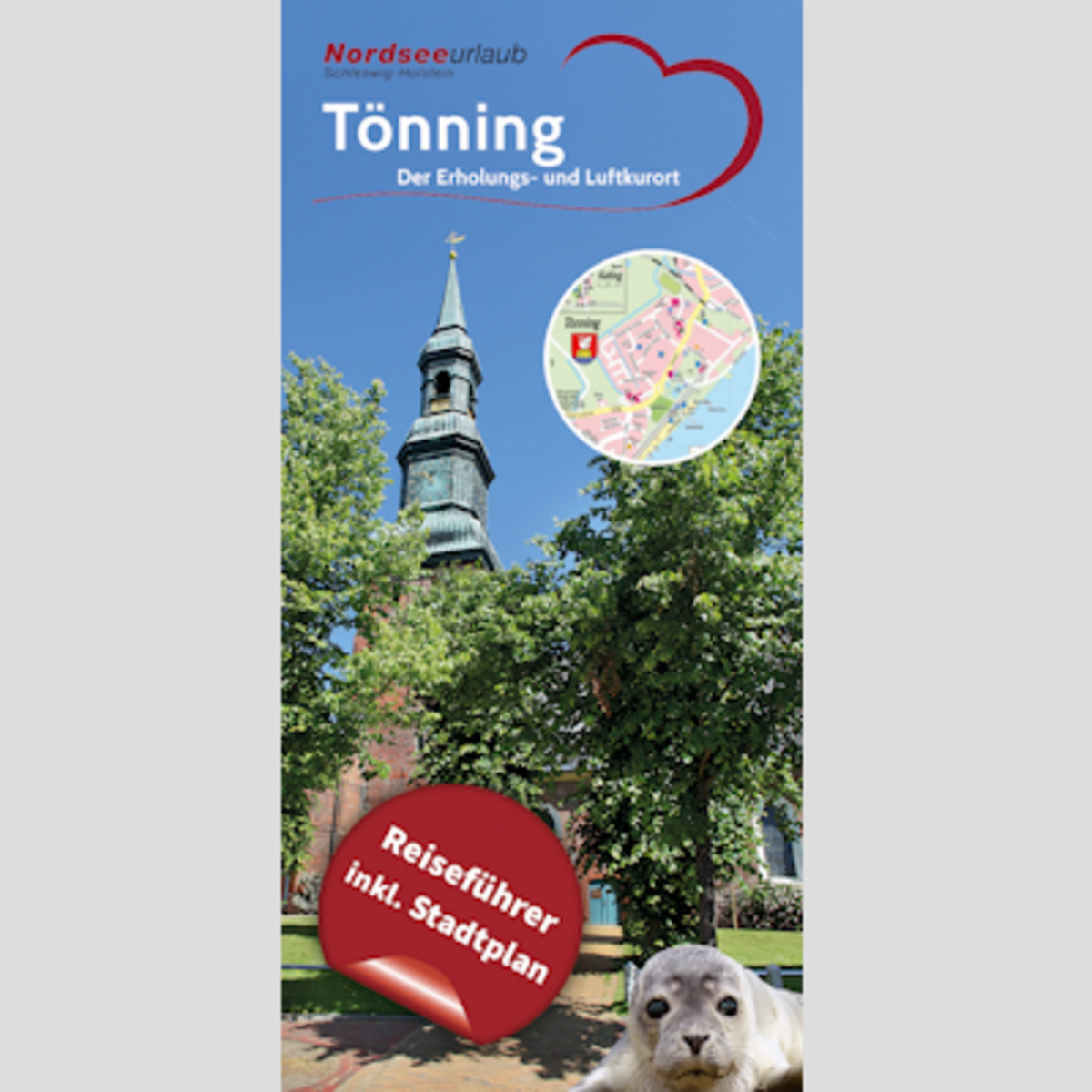 Deckblatt des Flyers Reiseführer Tönning mit Tönning-Motiv