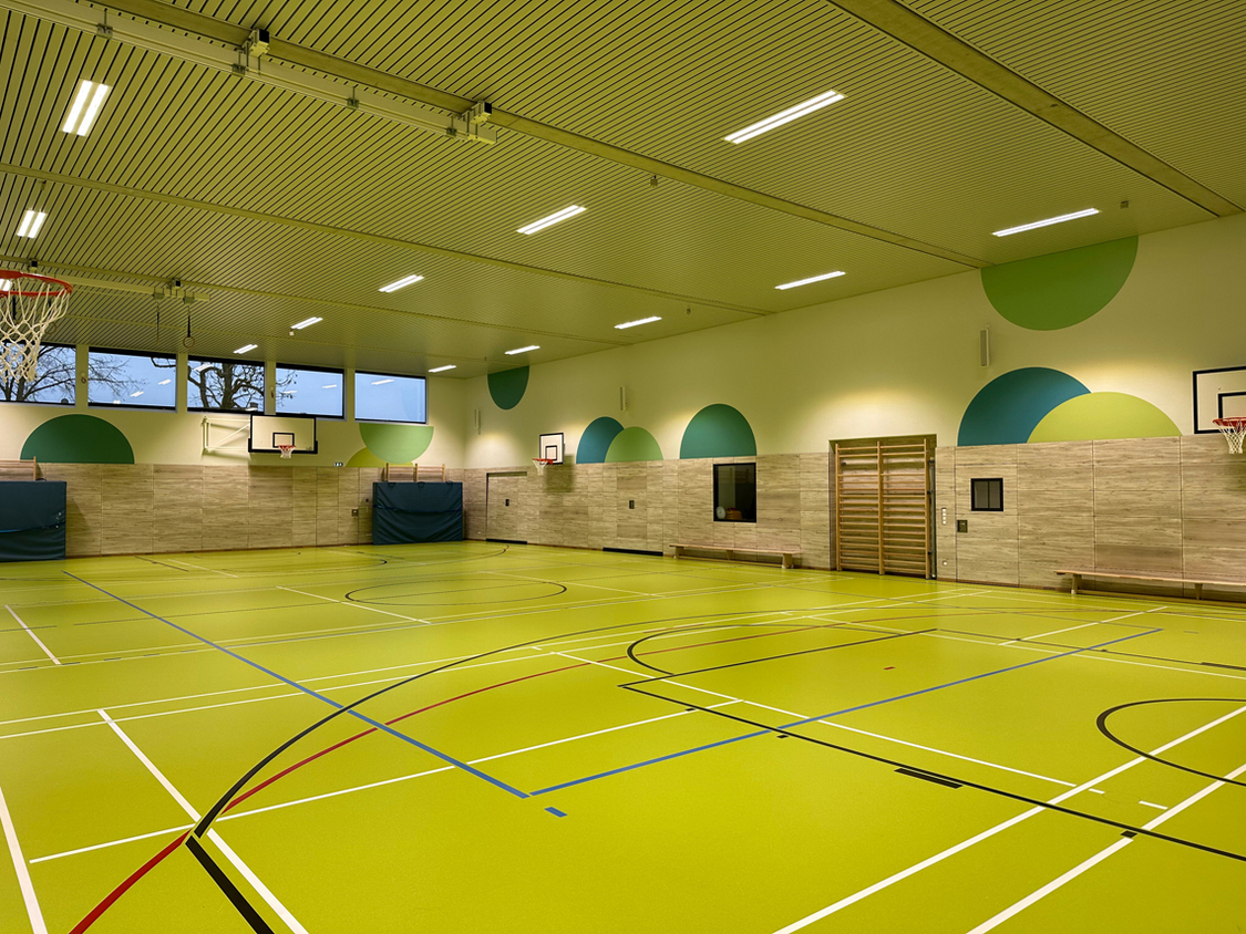 Neue Turnhalle an der Schule am Ostertor - Innenansicht