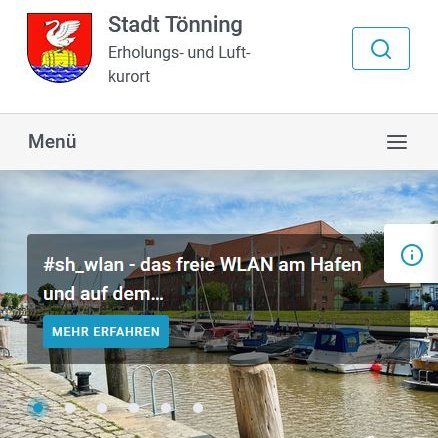 Bild einer Bekanntmachung über freies WLAN in Tönning