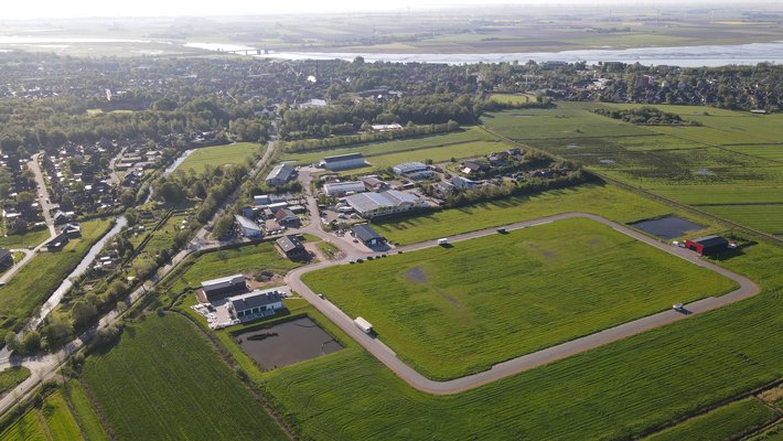 Luftbild Gewerbegebiet Tönning