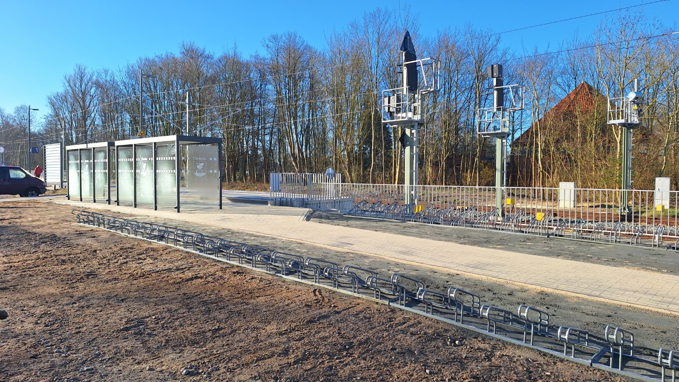Fahrradständer am Bahnhof
